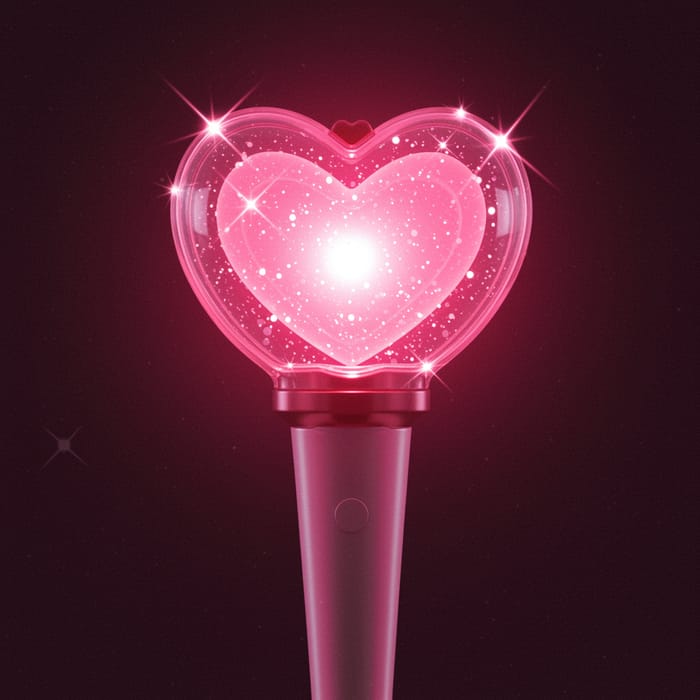 Heart-Inspired Kpop Light Stick in Pink