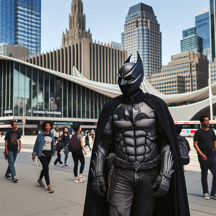 Batman Walking in Toronto: A Superhero's Stroll