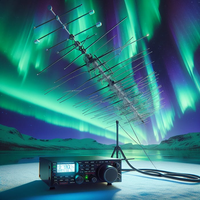 Ham Radio QSO via Aurora Borealis with Yagi Antenna: Spectacular Communication Scene