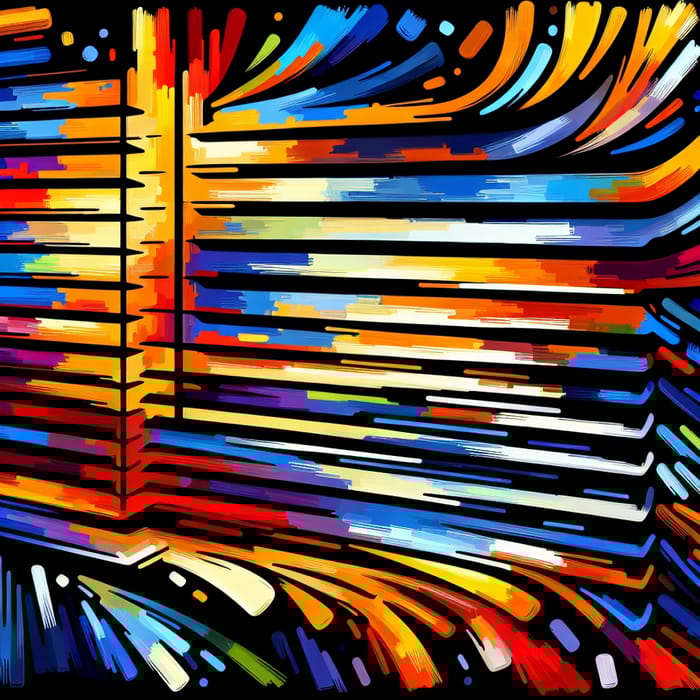 Vibrant Abstract Jalousie Window Blinds Art Vibrant Abstract Jalousie Window Blinds Art