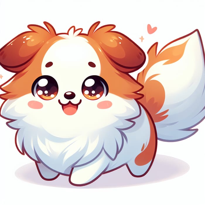 Pochita, the Fluffy White and Orange Dog | Friendly Interaction