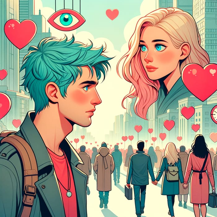 Discovering Love: Turquoise-haired Man in Search of Blonde Woman