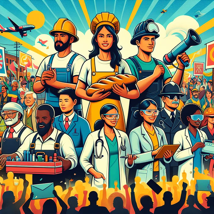 May 1 Workers Poster - Celebrating Diversity and Unity