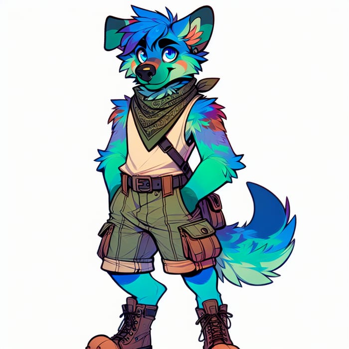 Male Dog Fursona | Vibrant Anthro Character Design