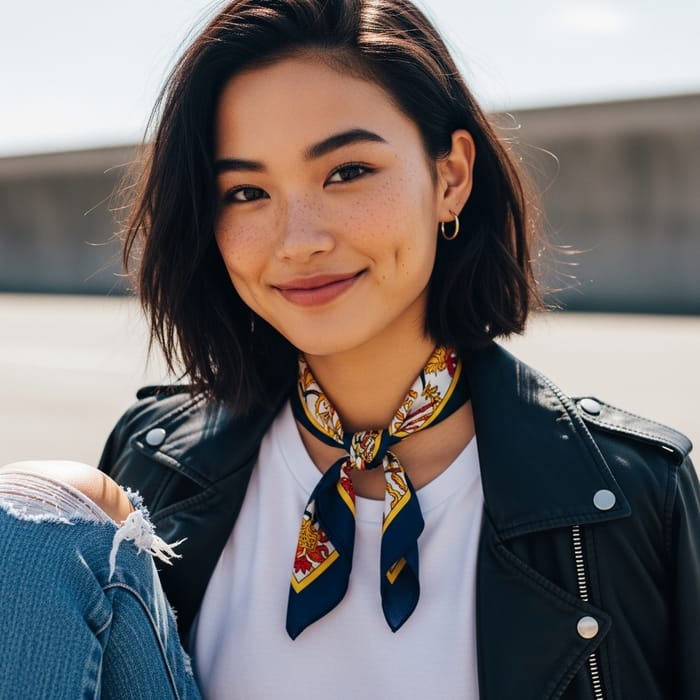 Stunning Japanese-Filipino Model with Edgy Style Stunning Japanese-Filipino Model with Edgy Style