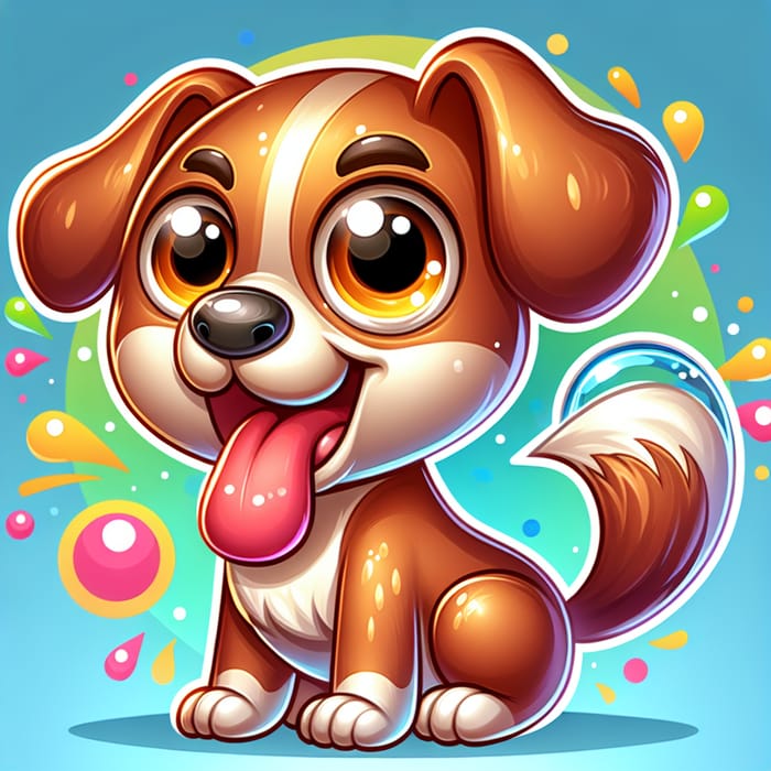 Cute Cartoon Dog Illustration