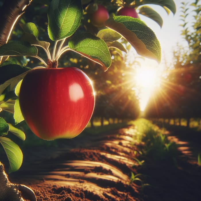 Juicy Red Apple: A Taste of Nature's Bounty