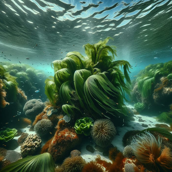 Lechuga del Mar: Verdant Underwater Landscape with Marine Algae