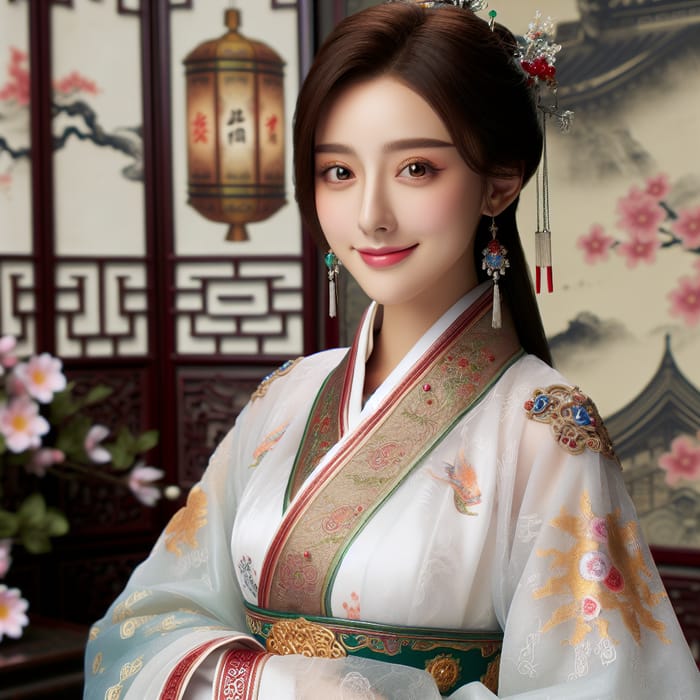 Beautiful Chinese Girl in Traditional Costume | Cultural Heritage Portrait