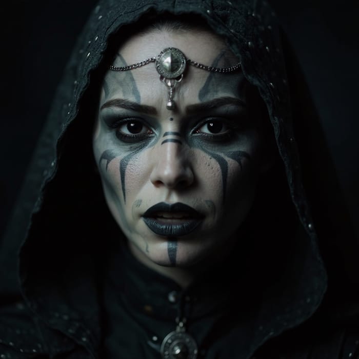 Intense Fantasy Portrait of a Mysterious Woman