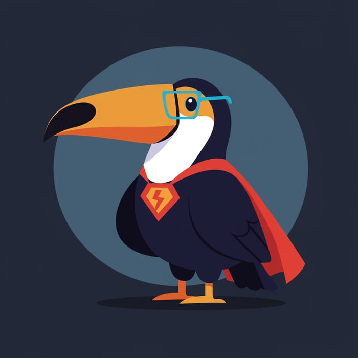 Toucan Superhero Mascot Design for Events