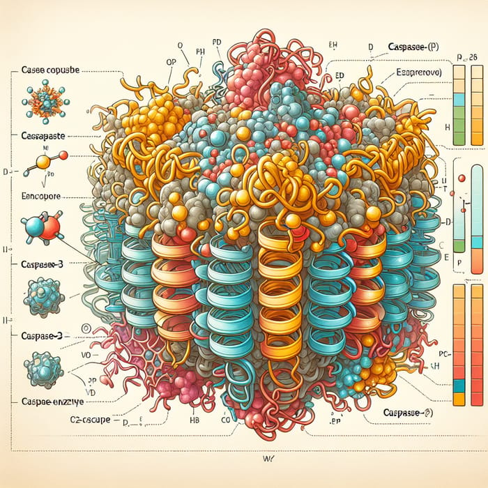 Caspase-3 Enzyme-Responsive Nanoparticle: Schematic Illustration