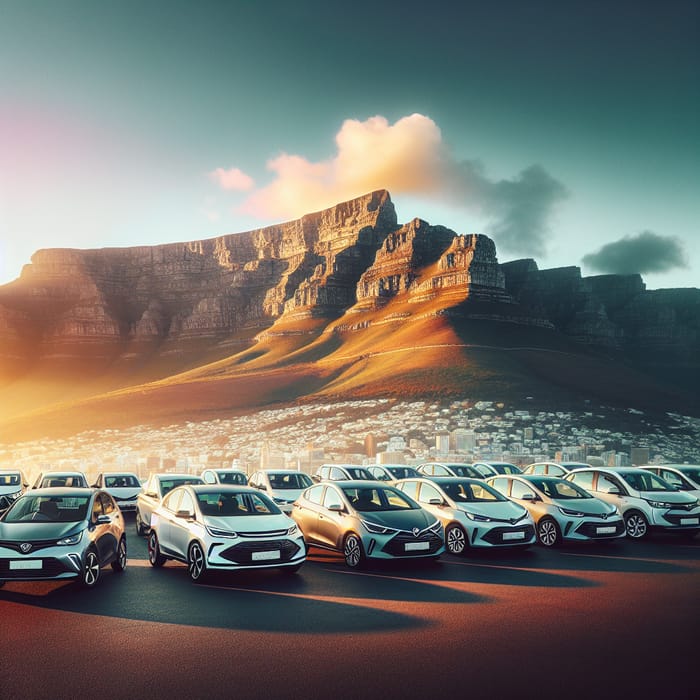 Carshare Fleet at Table Mountain in Cape Town