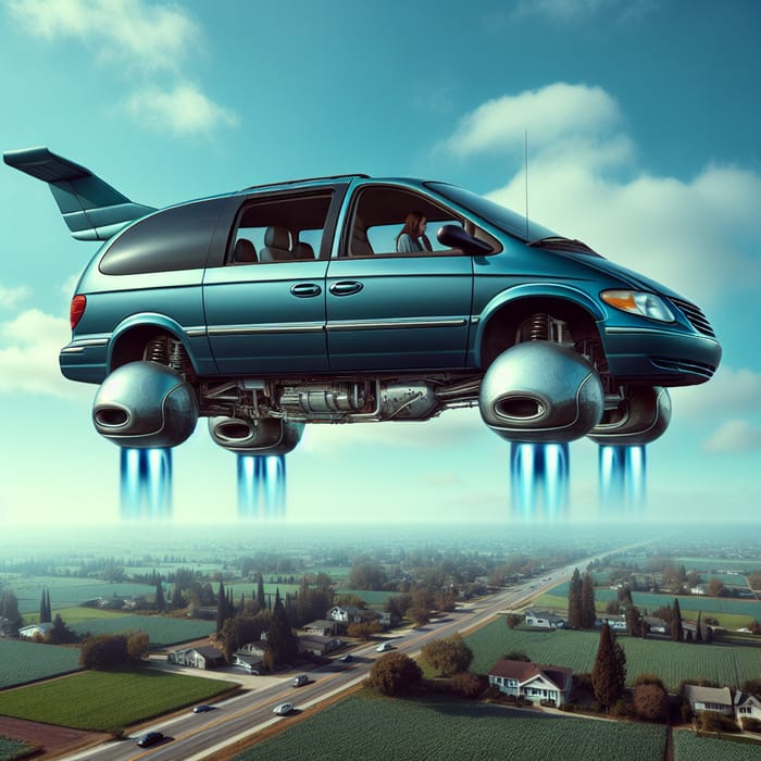 Experience Modern Flight with a Futuristic Minivan