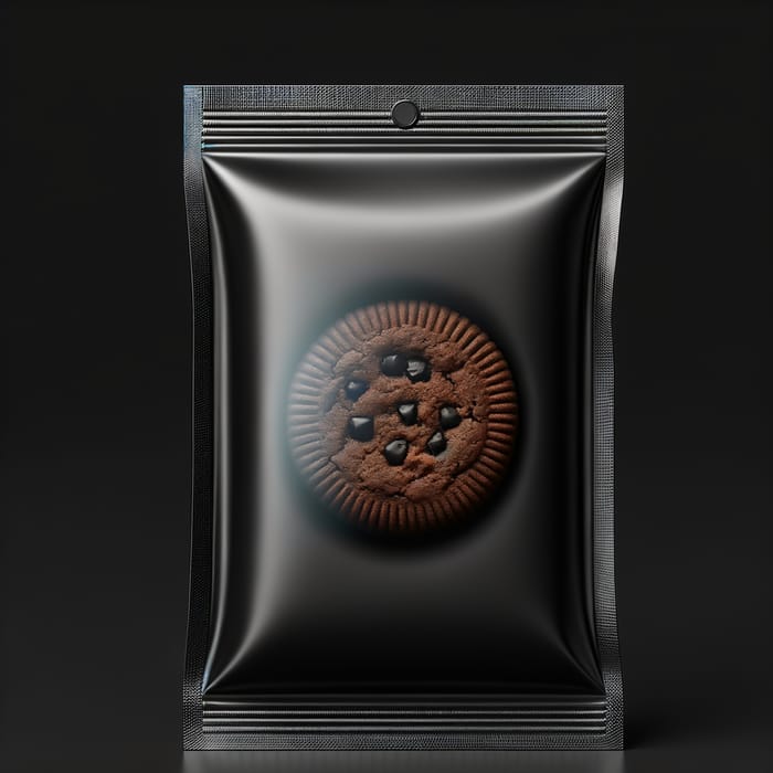 Sophisticated Matte Black Prepackaged Cookie