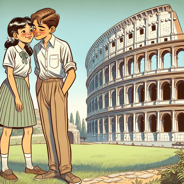 Disney Pixar Style: Teens at Roman Coliseum