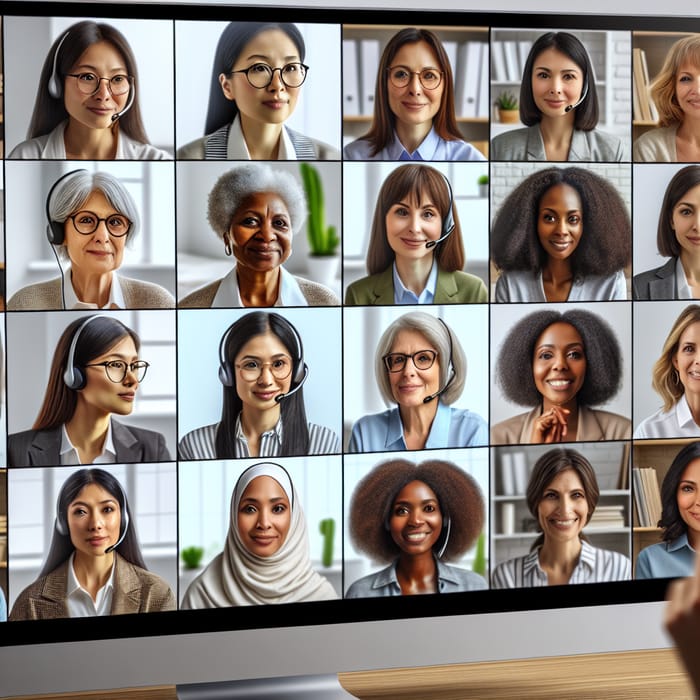 Diverse Women in a Virtual Meeting - Connect & Collaborate