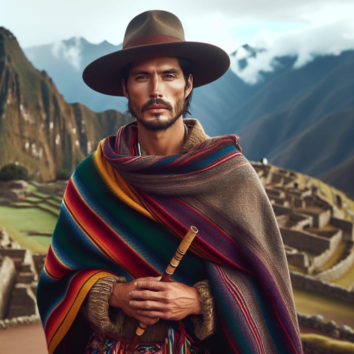 Traditional Peruvian Male named Darolin at High-Altitude Location