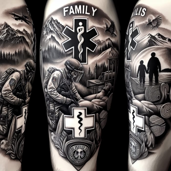 German Soldier & Medic Tattoo: Heroes in Action