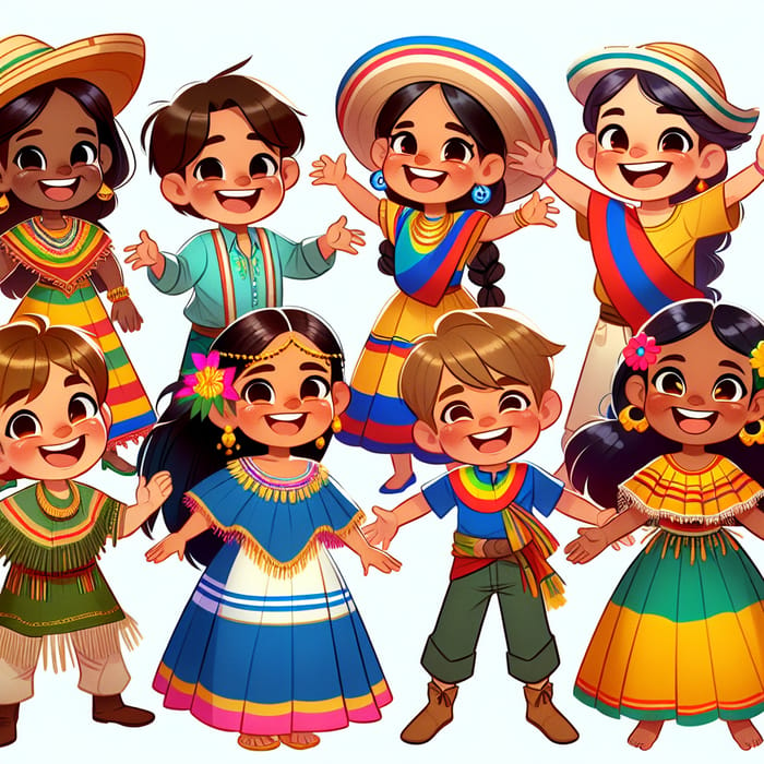 Colombian Children Illustrations in Disney Style: Regional Diversity