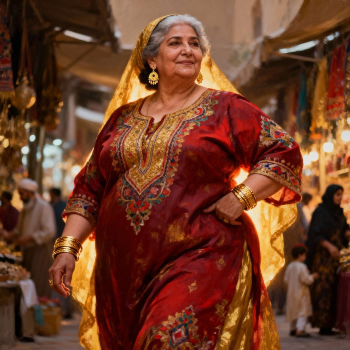 Elegant Portrait of a 60-Year-Old Arab Model Elegant Portrait of a 60-Year-Old Arab Model