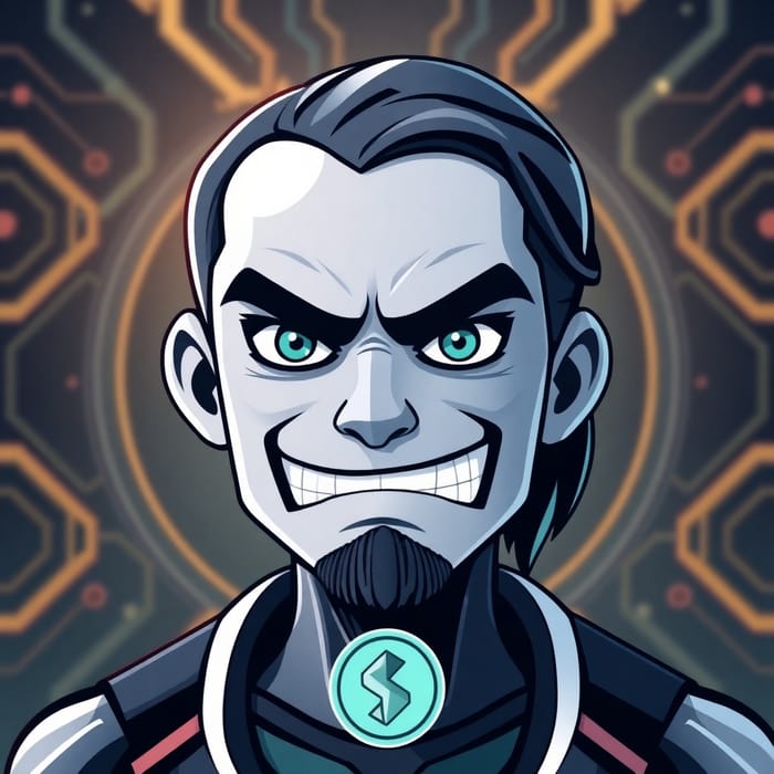 Futuristic GrimaceCoin Avatar Design