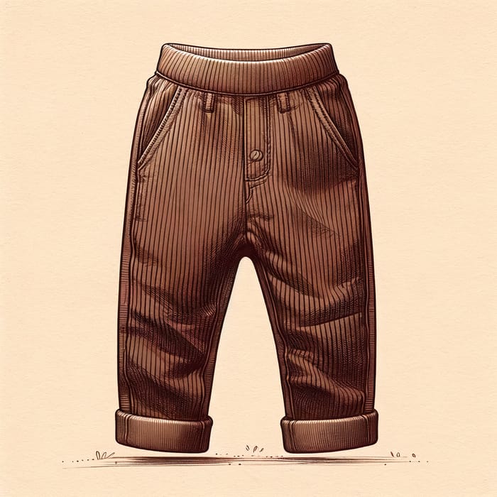 Children's Chocolate Corduroy Trousers - Casual Style