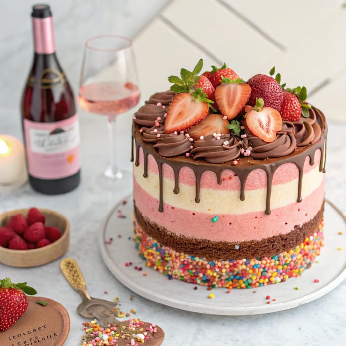 Delicious Birthday Cake Designs with Strawberry & Chocolate