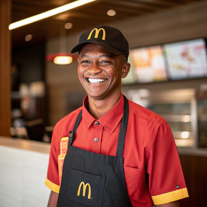 Happy McDonald's Worker: Joy in Every Shift