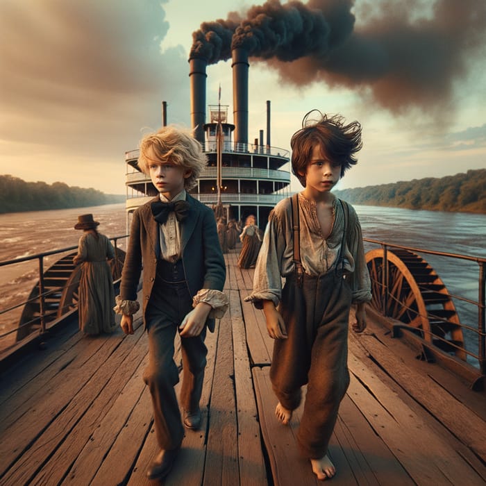 Tom Sawyer and Huckleberry Finn Steamship Adventure