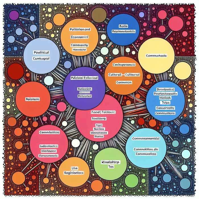 Color-Coded Community Relations Map: Visualizing Power Networks