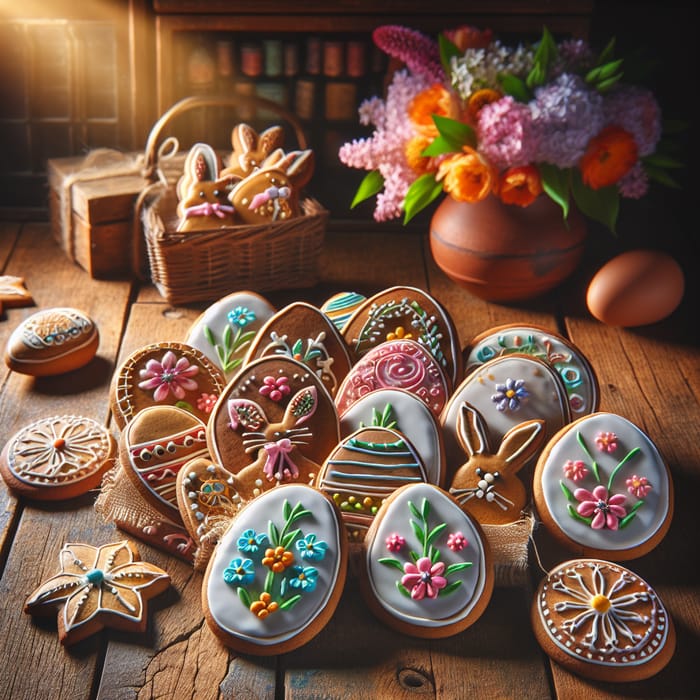 Traditional Easter Gingerbread Cookies Collection