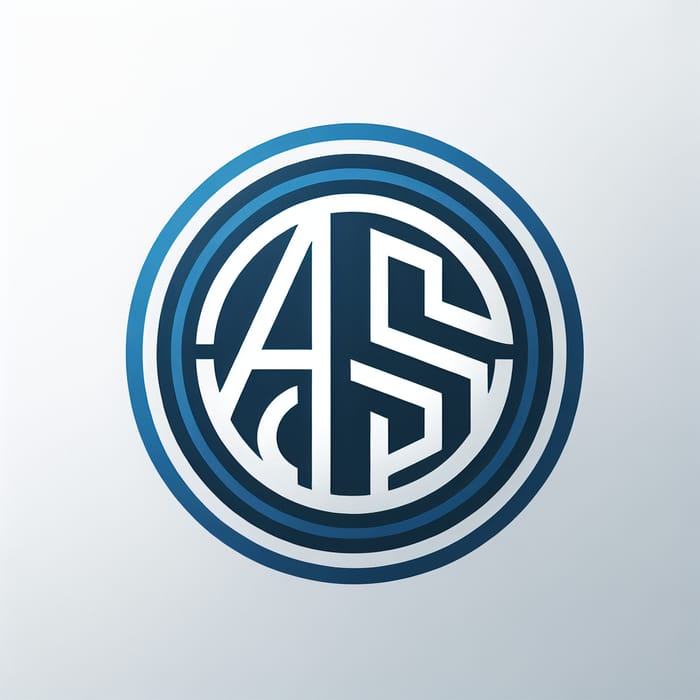 Modern Circular ACS Logo Design in Blue