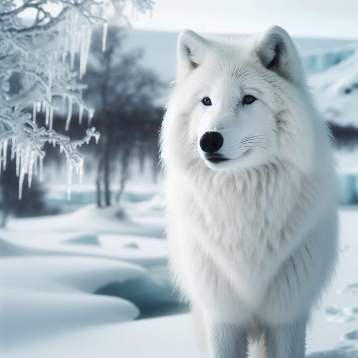 Majestic White Wolf Image