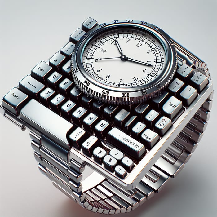 Futuristic Watch with Integrated Keyboard Design