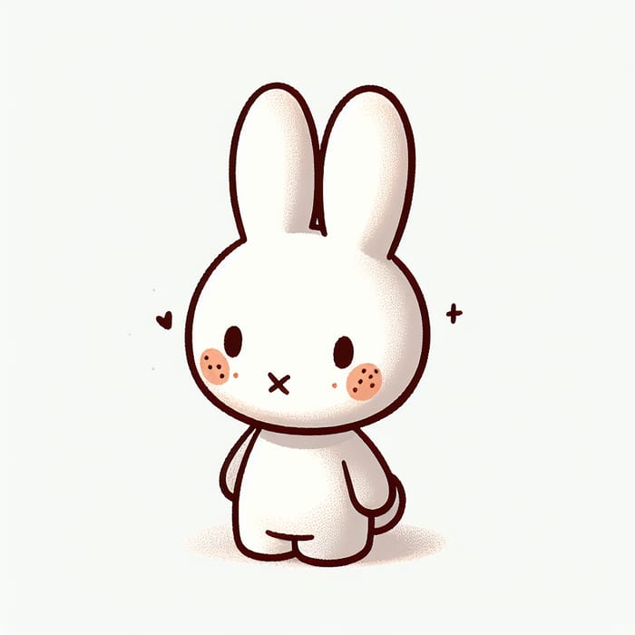 Miffy with Heart Freckles Cartoon Illustration