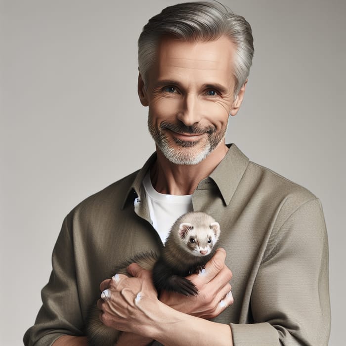 Witold Kielich with Ferret: Special Bond