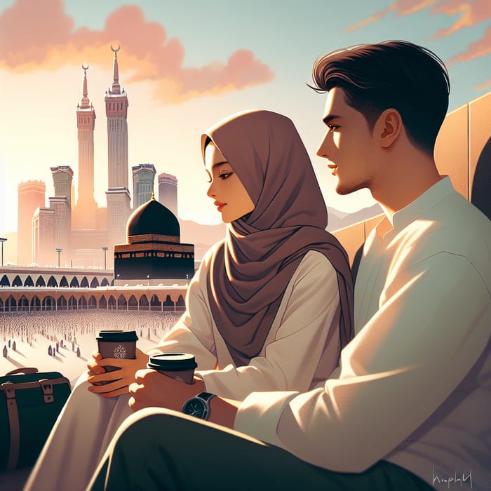 Laiba and Asad: Serene Conversation in Madinah Makkah