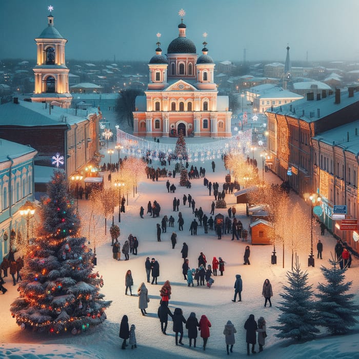 Smolensk Christmas Evening: Winter Wonderland Scene