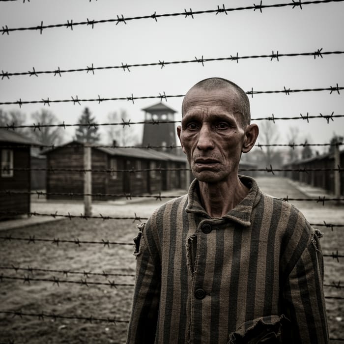 World War II: Man in Concentration Camp