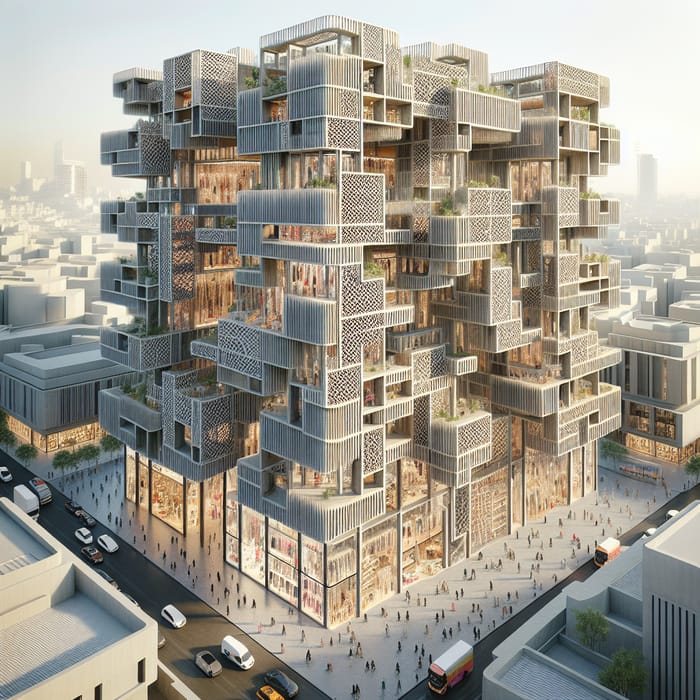 Futurist Vertical City: Fashion Hub in Beirut