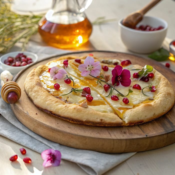 Rustic Honey Flatbread with Pomegranate Molasses