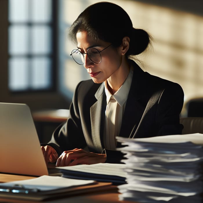 Dedicated Mid-Age Female Advocate at Work