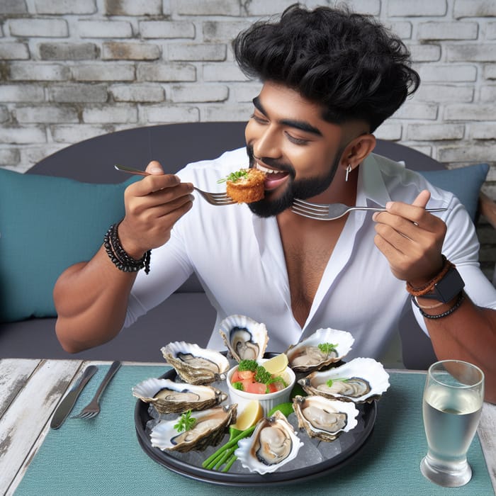 BTS Seokjin Enjoying Fresh Oysters: Culinary Delight