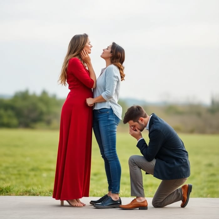 Dramatic Love Triangle: Wife, Husband, and Lover