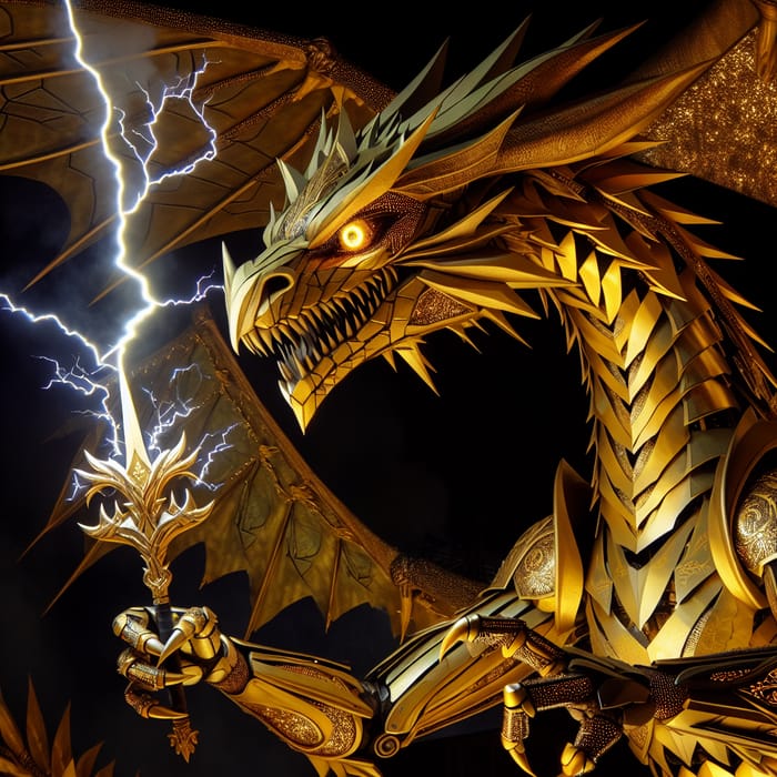 Golden Dragon Assassin with Lightning Dagger