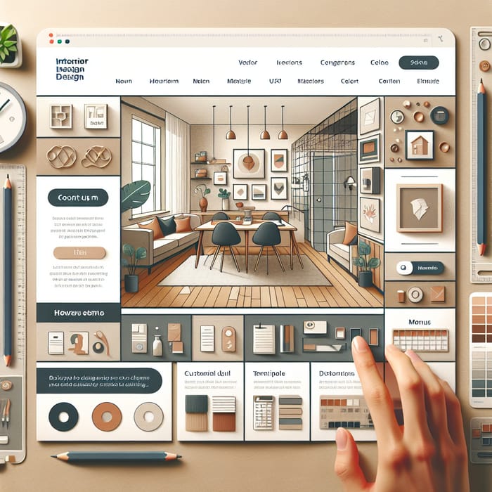 Interior Design UI UX | Website Design Template