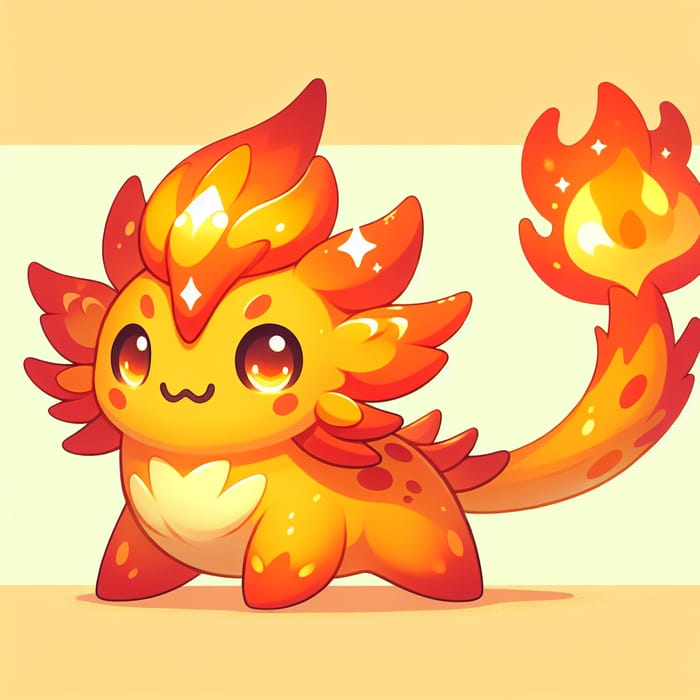 Cute Fire-Inspired Pokemon Design