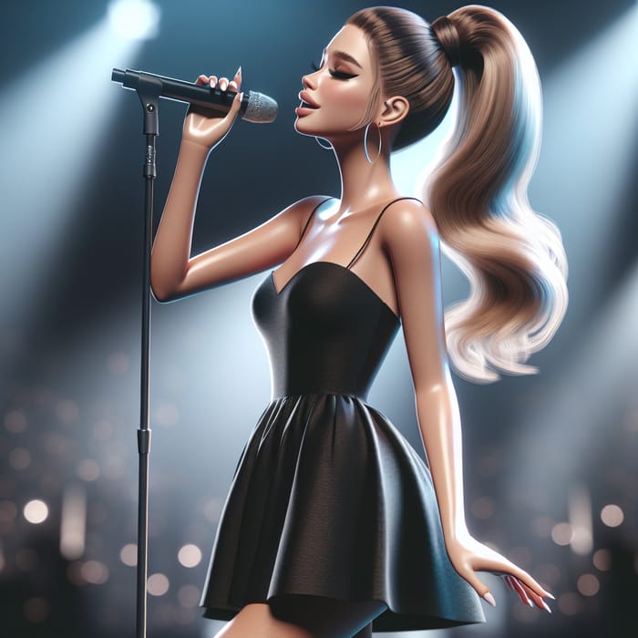 Ariana Grande Inspired Singer Live on Stage