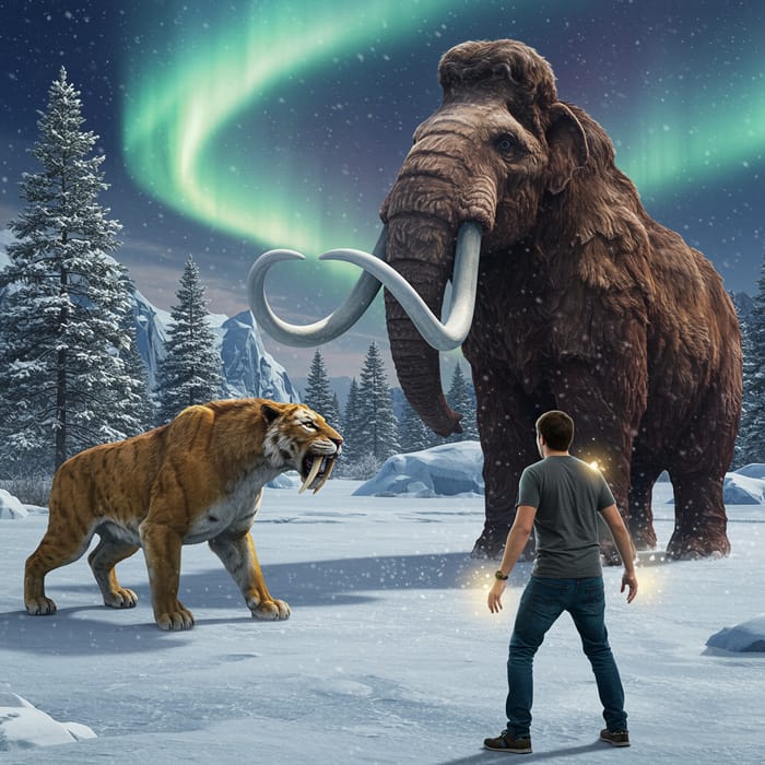 Time-Travel Encounter with a Woolly Mammoth